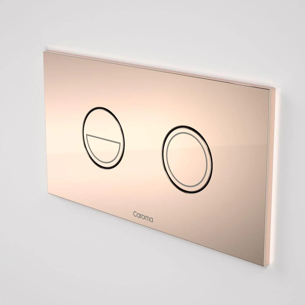 Caroma Invisi Series II Round Dual Flush Plate & Buttons (Metal) - Bronze