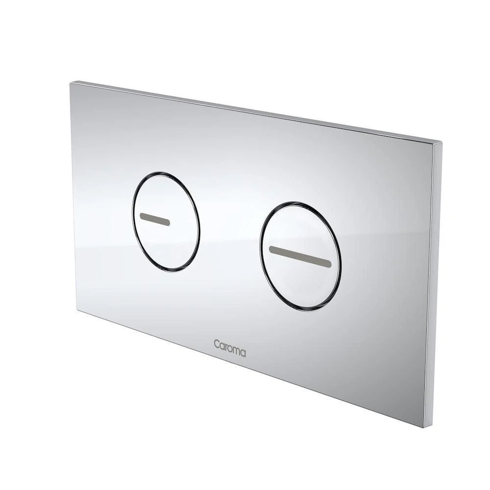 Caroma Invisi Series II Round Dual Flush Plate & Buttons (Plastic) - Chrome