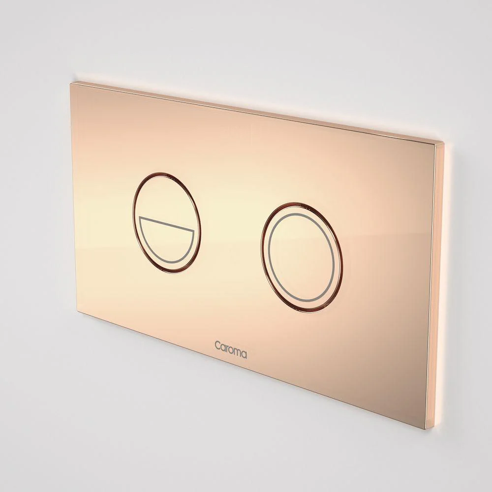 Caroma Invisi Series II Round Dual Flush Plate & Buttons (Metal) - Copper