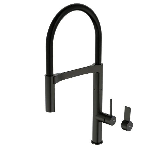 Caroma Liano II Pull Down Kitchen Sink Mixer Lead Free - Black Matte - Image 4