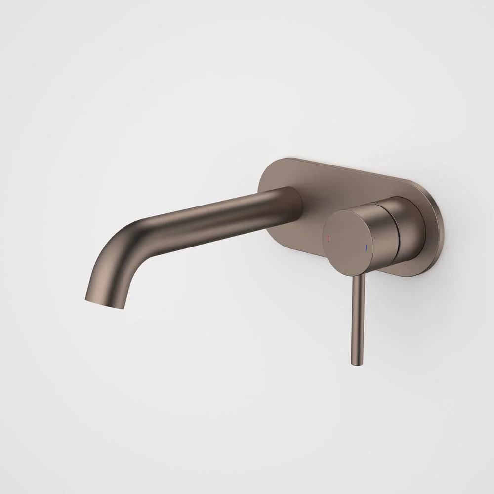 Caroma Liano II 175mm Wall Basin/Bath Mixer Single Plate - Brushed Bronze