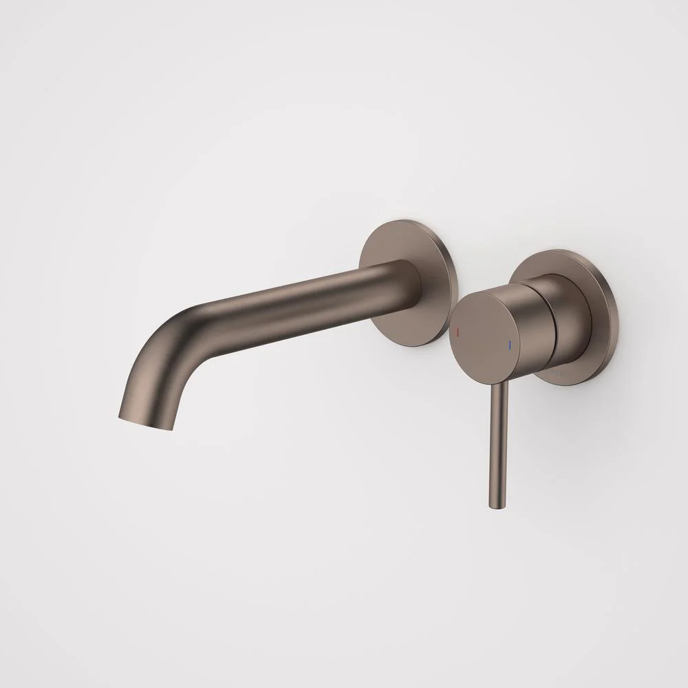 Caroma Liano II 175mm Wall Basin/Bath Mixer Twin Plate - Brushed Bronze