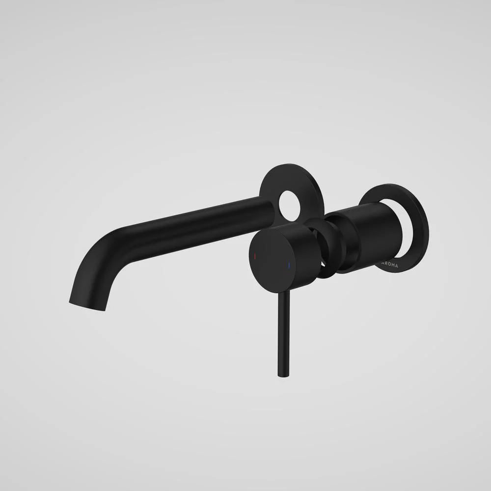 Caroma Liano II 175mm Wall Basin/Bath Twin Plate (Trim-Kit) - Matte Black