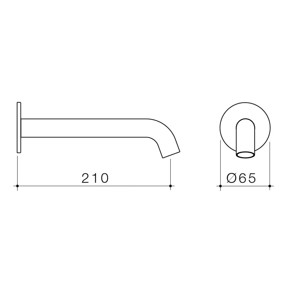 Caroma Liano II 210mm Basin/Bath Outlet - Gun Metal - Image 2