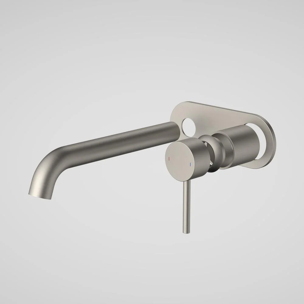 Caroma Liano II 210mm Wall Basin/Bath Single Plate (Trim-Kit) - Brushed Nickel