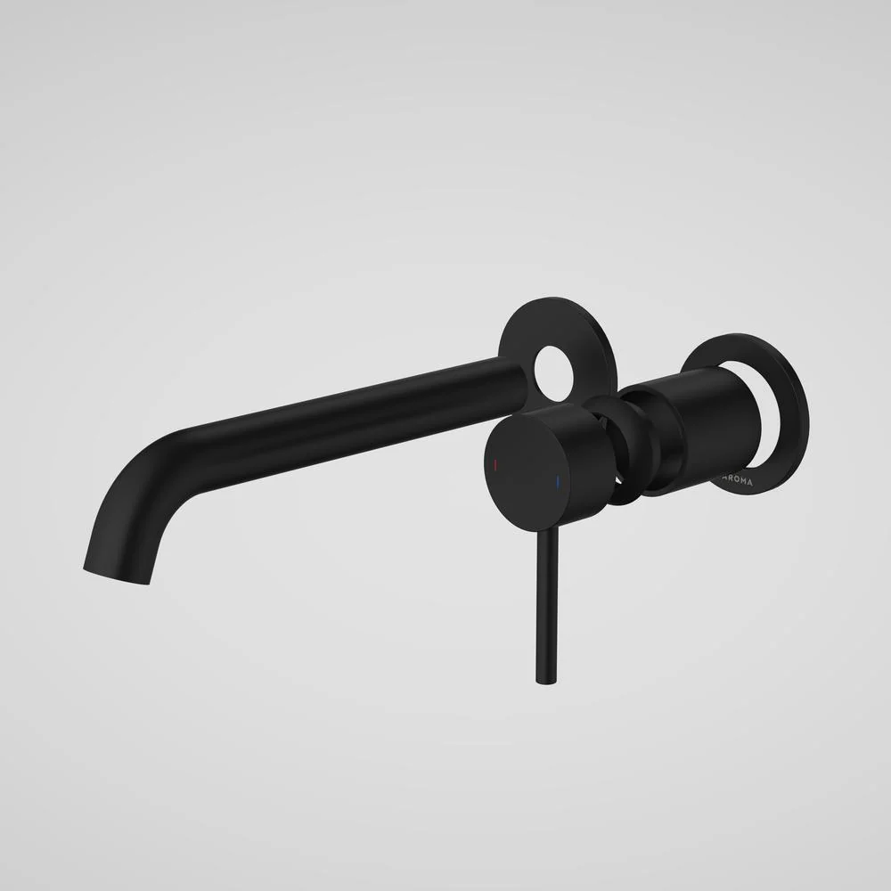 Caroma Liano II 210mm Wall Basin/Bath Twin Plate (Trim-Kit) - Matte Black