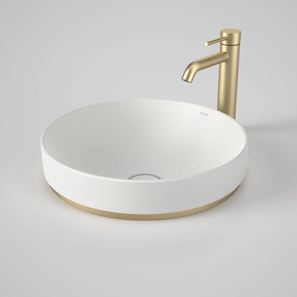 Caroma Liano II 400mm Round Basin Dress Ring - Brushed Brass