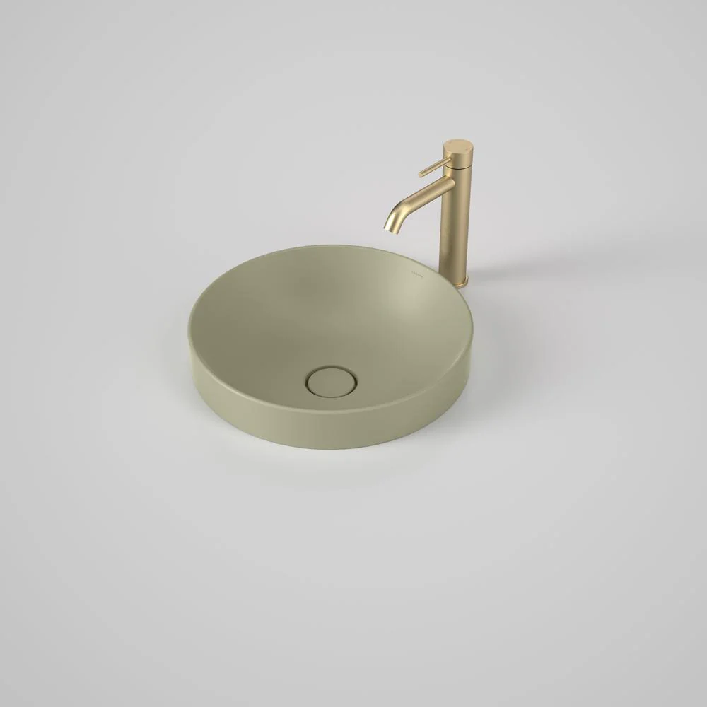 Caroma Liano II 400mm Round Inset Basin - Matte Green