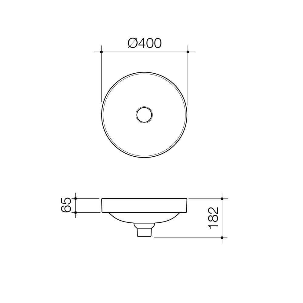 Caroma Liano II 400mm Round Inset Basin - Matte Green - Image 2