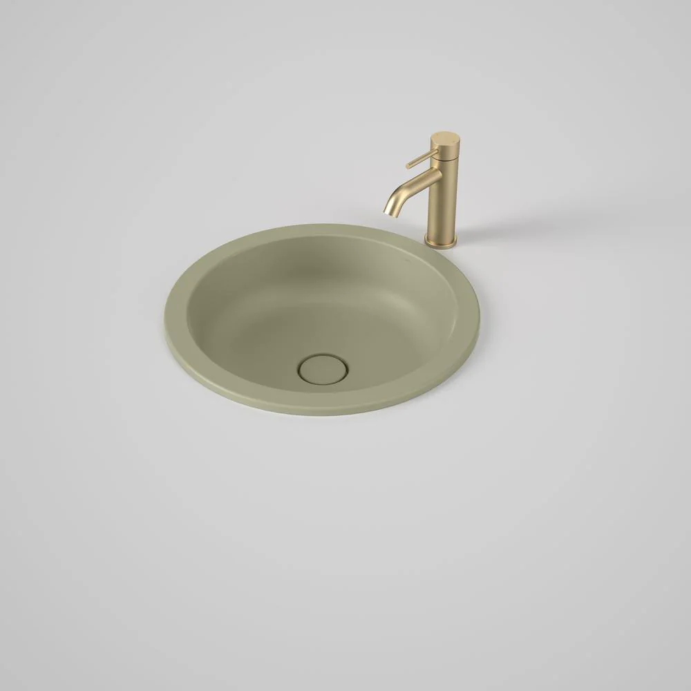 Caroma Liano II 440mm Round Under/Over Counter Basin - Matte Green