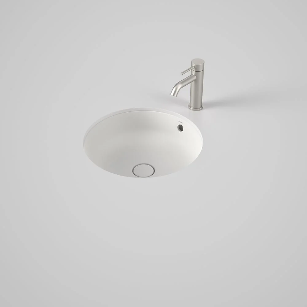Caroma Liano II 440mm Round Under/Over Counter Basin with Overflow - Matte White