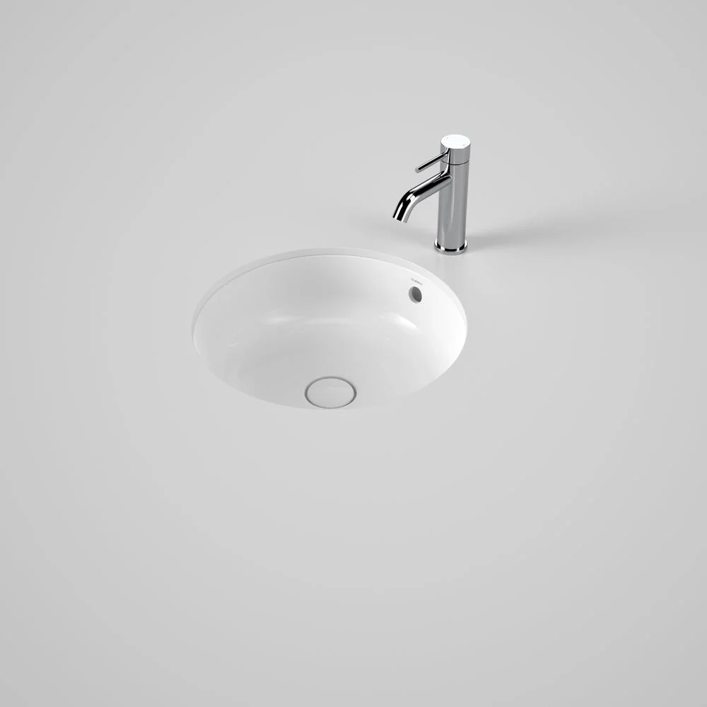 Caroma Liano II 440mm Round Under/Over Counter Basin with Overflow - White