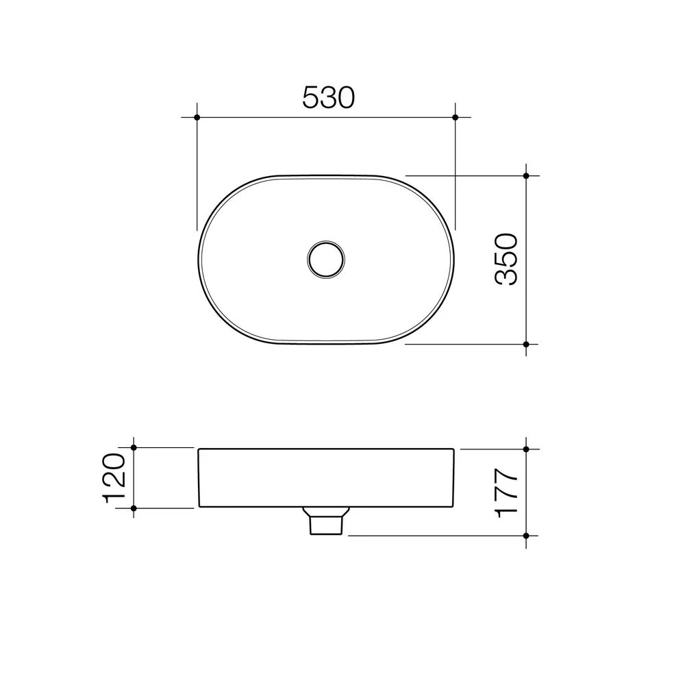 Caroma Liano II 530mm Pill Above Counter Basin - Matte Speckled - Image 2