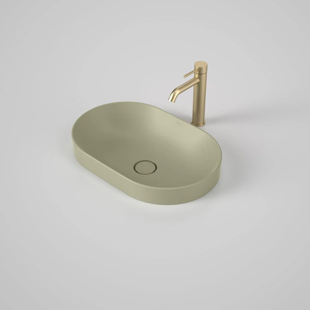 Caroma Liano II 530mm Pill Inset Basin - Matte Green
