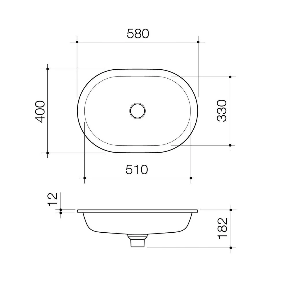 Caroma Liano II 580mm Pill Under/Over Counter Basin - Matte Grey - Image 2
