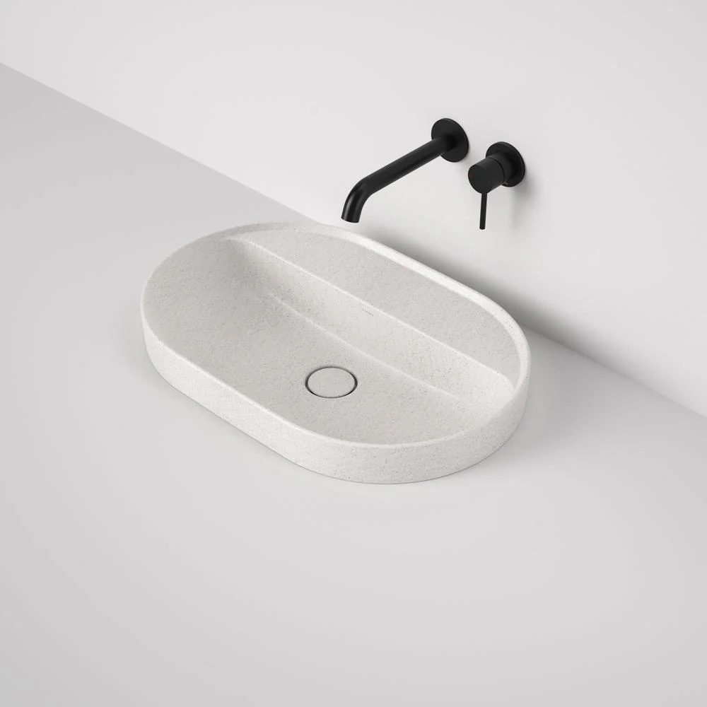 Caroma Liano II 600mm Pill Inset Basin with Tap Landing - Matte Speckled (0 Tap Hole)