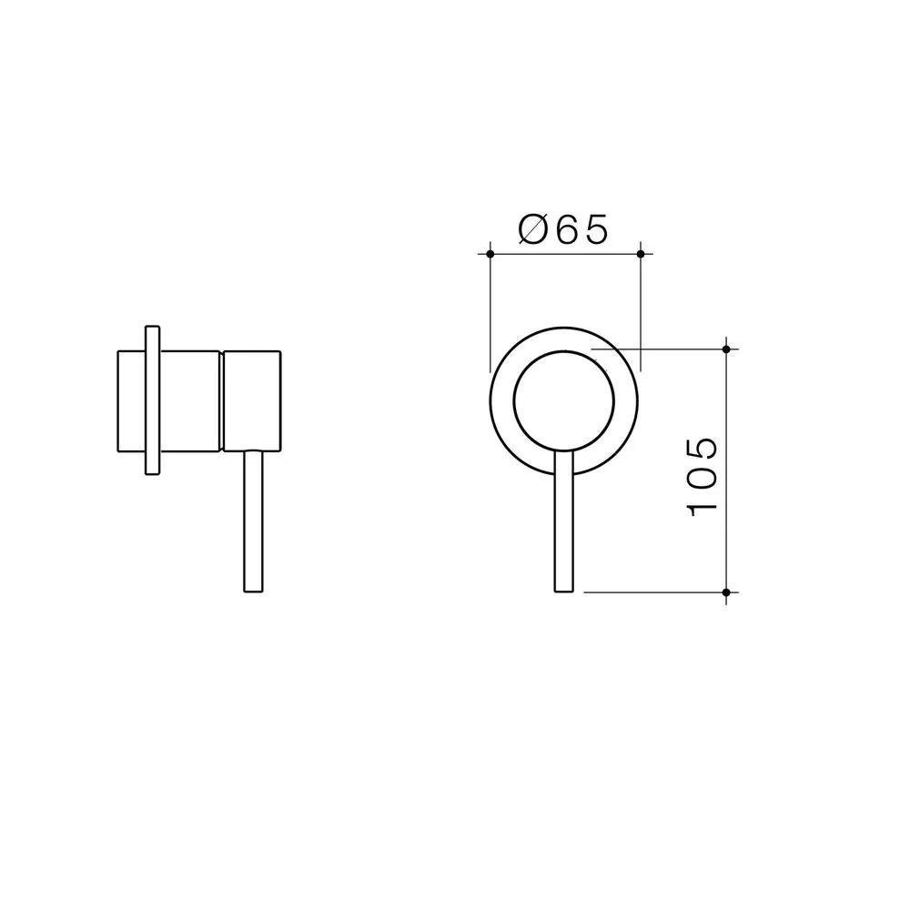 Caroma Liano II Bath/Shower Mixer (Trim-Kit) - Matte Black - Image 2