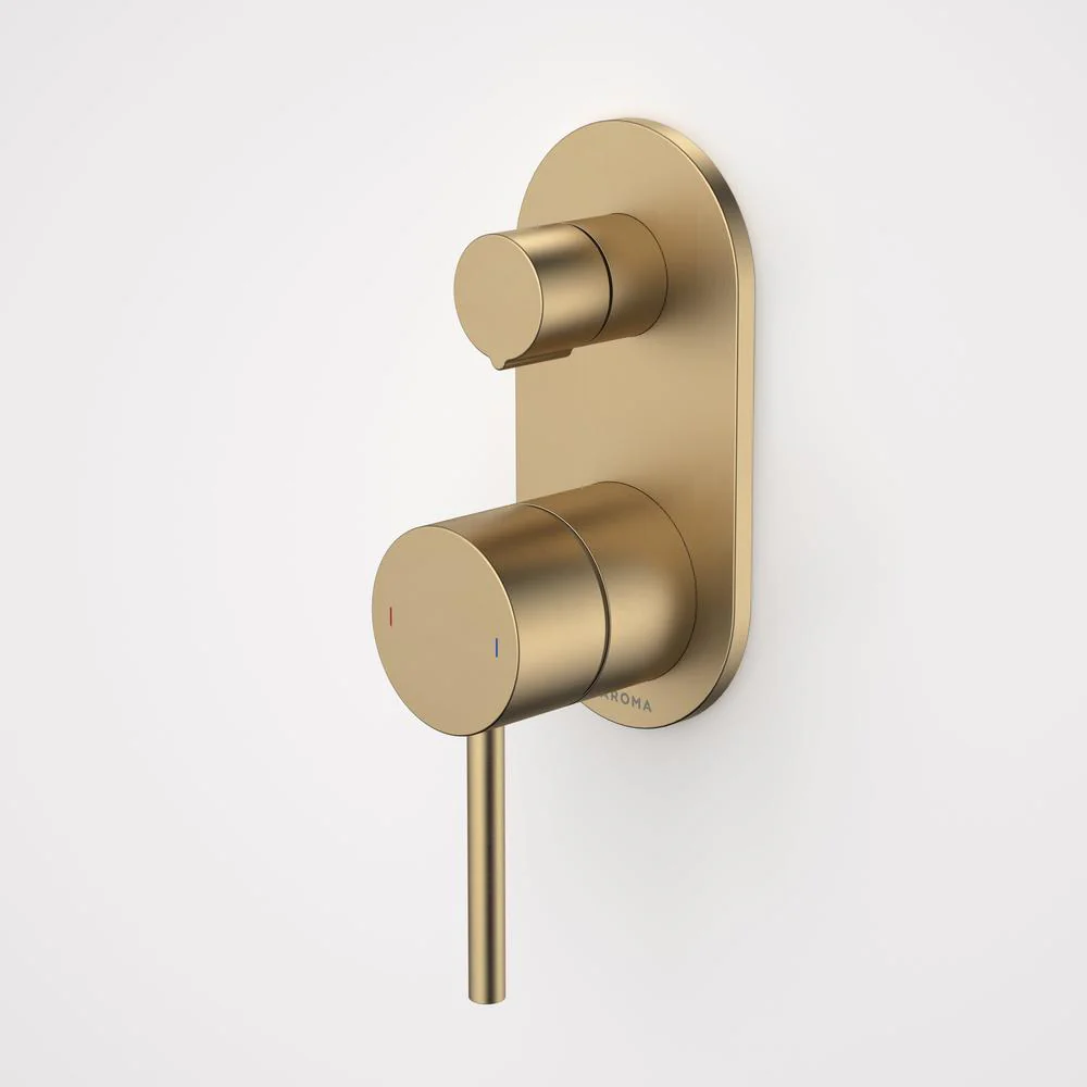 Caroma Liano II Bath/Shower Mixer With Diverter - Brushed Brass