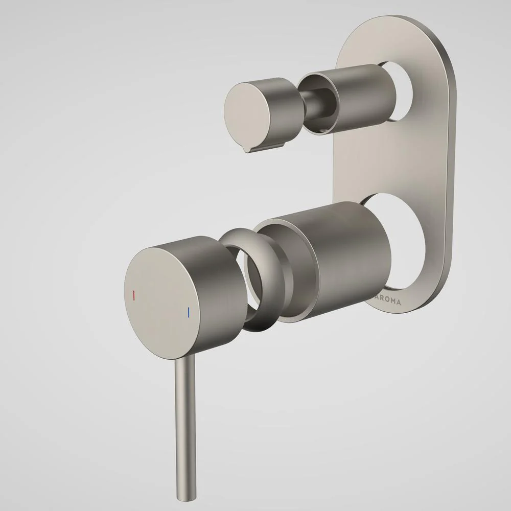 Caroma Liano II Bath/Shower Mixer With Diverter (Trim-Kit) - Brushed Nickel
