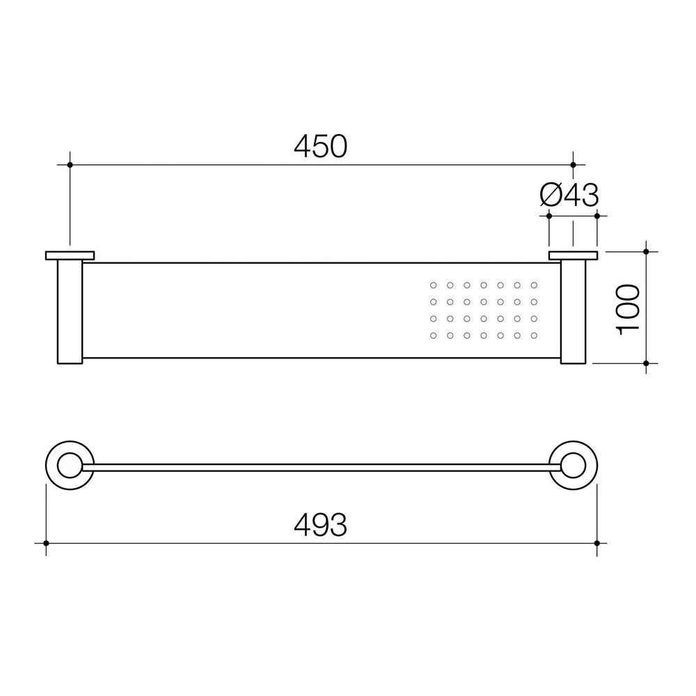 Caroma Liano II Bathroom Shelf - Chrome - Image 2