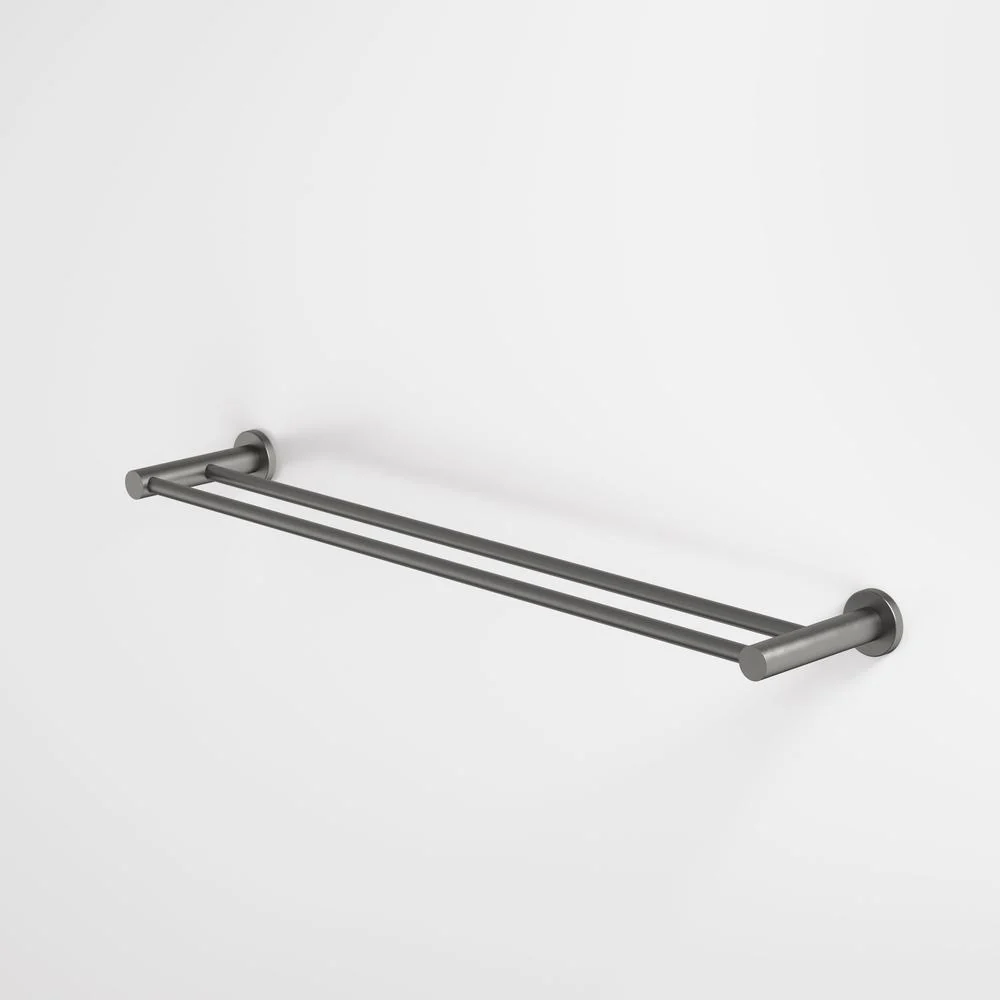 Caroma Liano II Double Towel Rail 640mm - Gun Metal