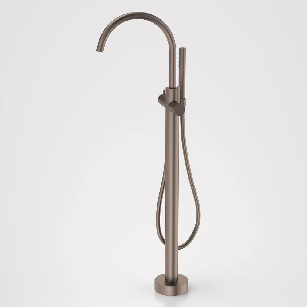 Caroma Liano II Freestanding Bath Filler with Hand Shower - Brushed Bronze