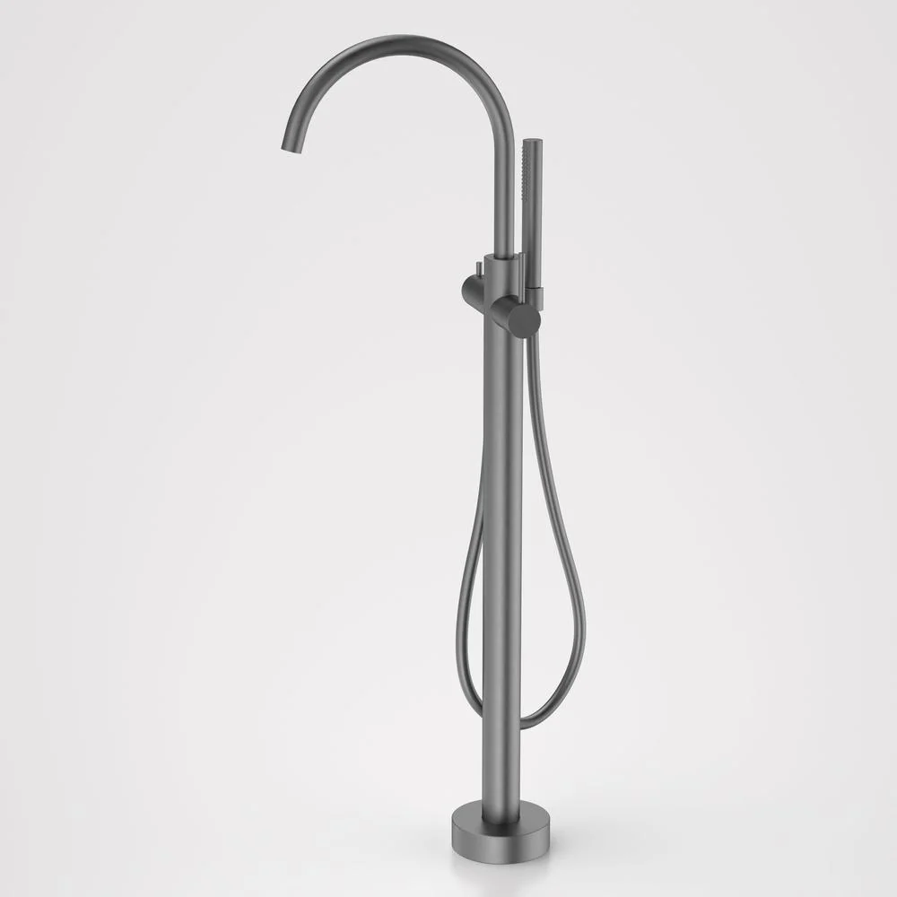 Caroma Liano II Freestanding Bath Filler with Hand Shower - Gun Metal