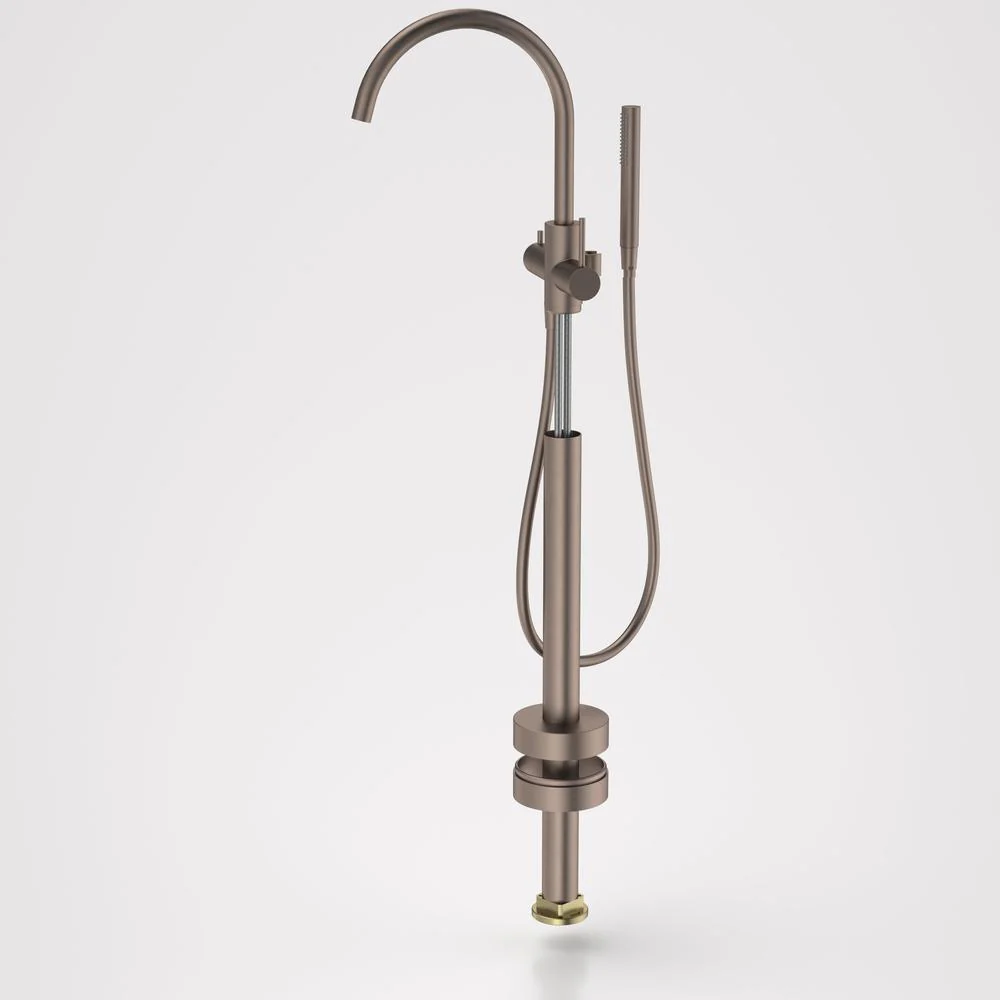 Caroma Liano II Freestanding Bath Filler with Hand Shower (Trim-Kit) - Brushed Bronze