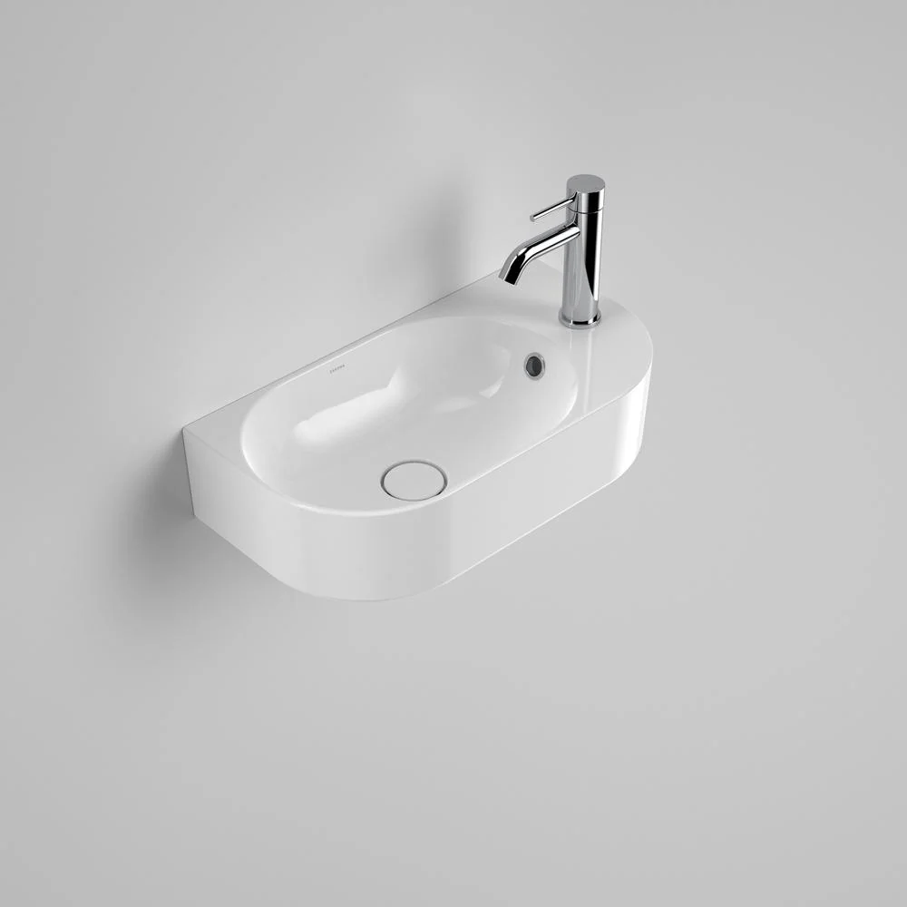 Caroma Liano II Hand Wall Basin (1 Tap Hole) with Overflow - White