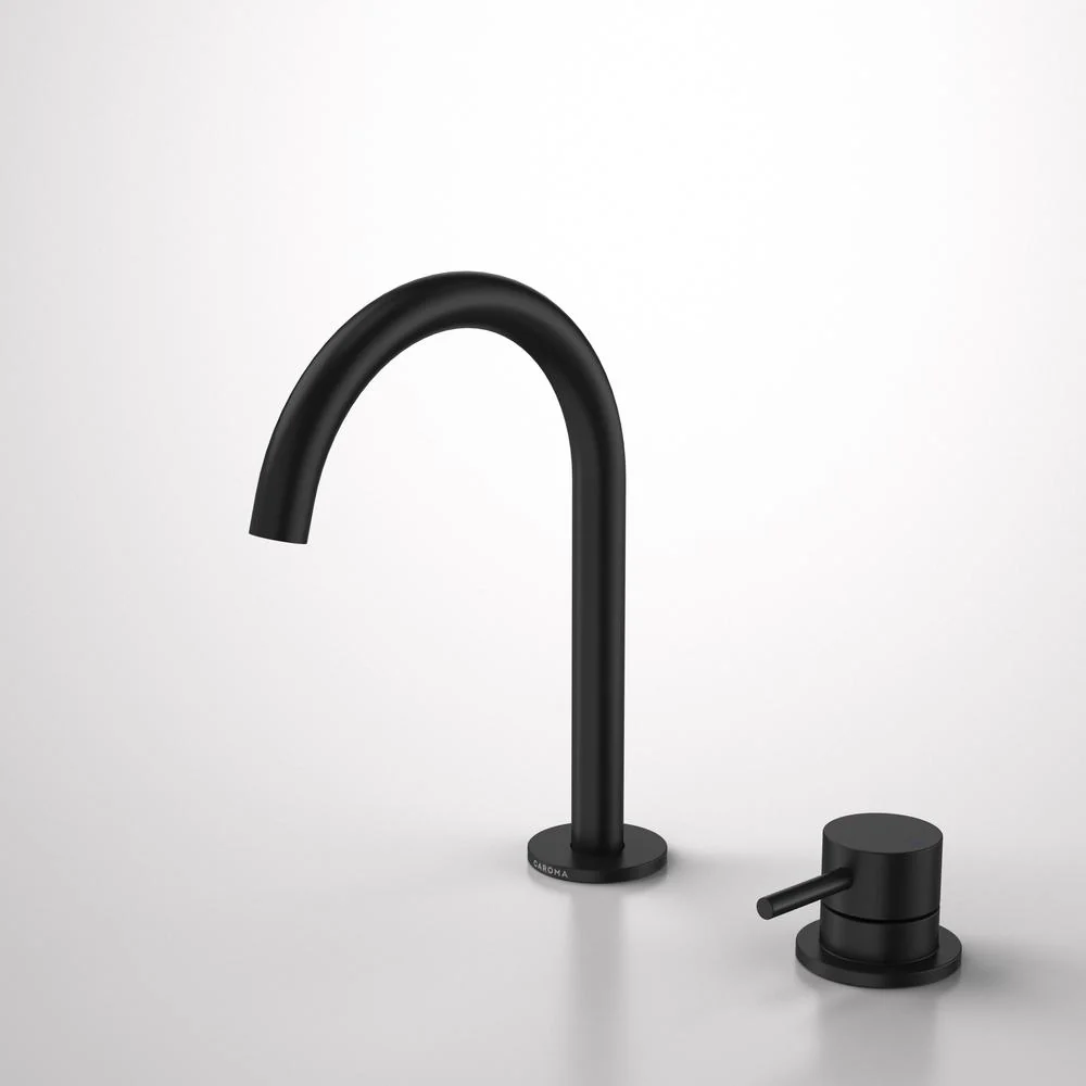 Caroma Liano II Hob Basin Mixer Set 160mm - Matte Black