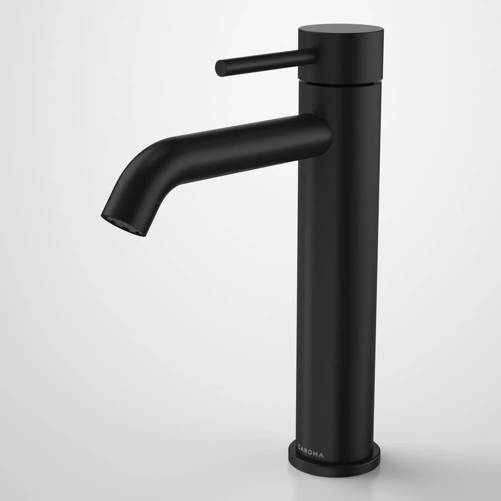 Caroma Liano II Mid Tower Basin Mixer - Matte Black