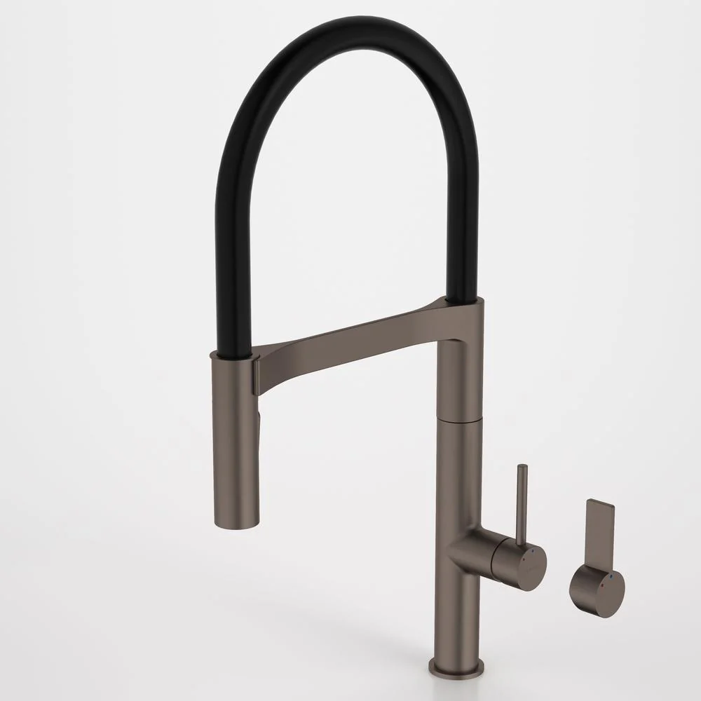 Caroma Liano II Pull Down Sink Mixer with Dual Spray - Brushed Bronze
