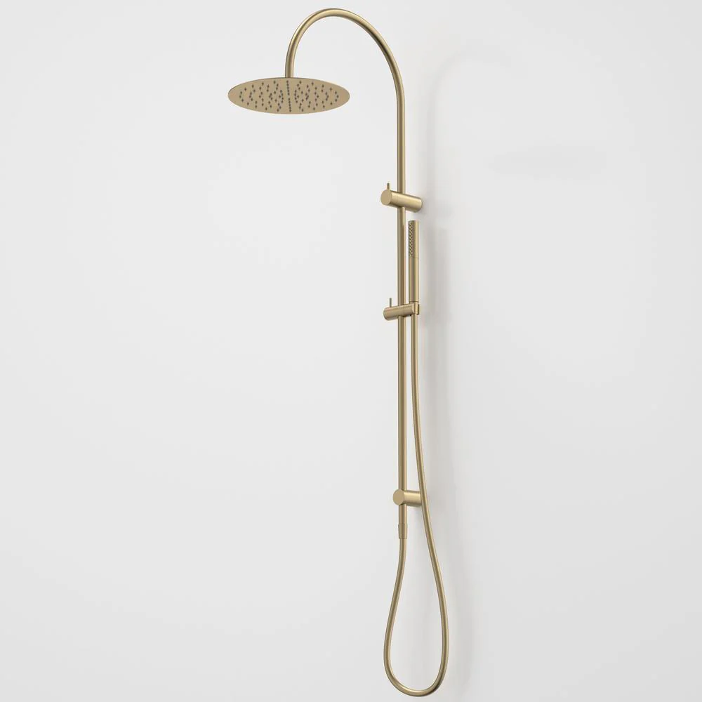 Caroma Liano II Rail Shower with Overhead - Brushed Brass