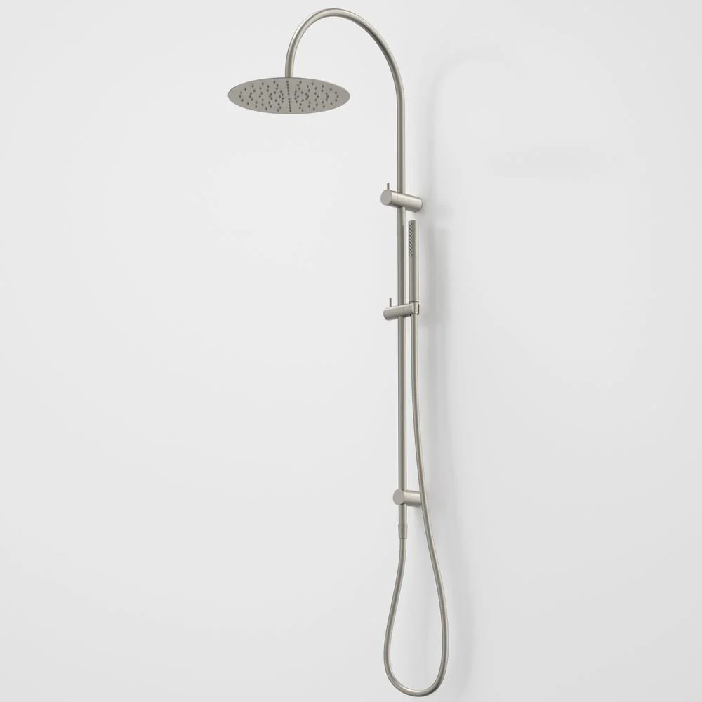 Caroma Liano II Rail Shower with Overhead - Brushed Nickel