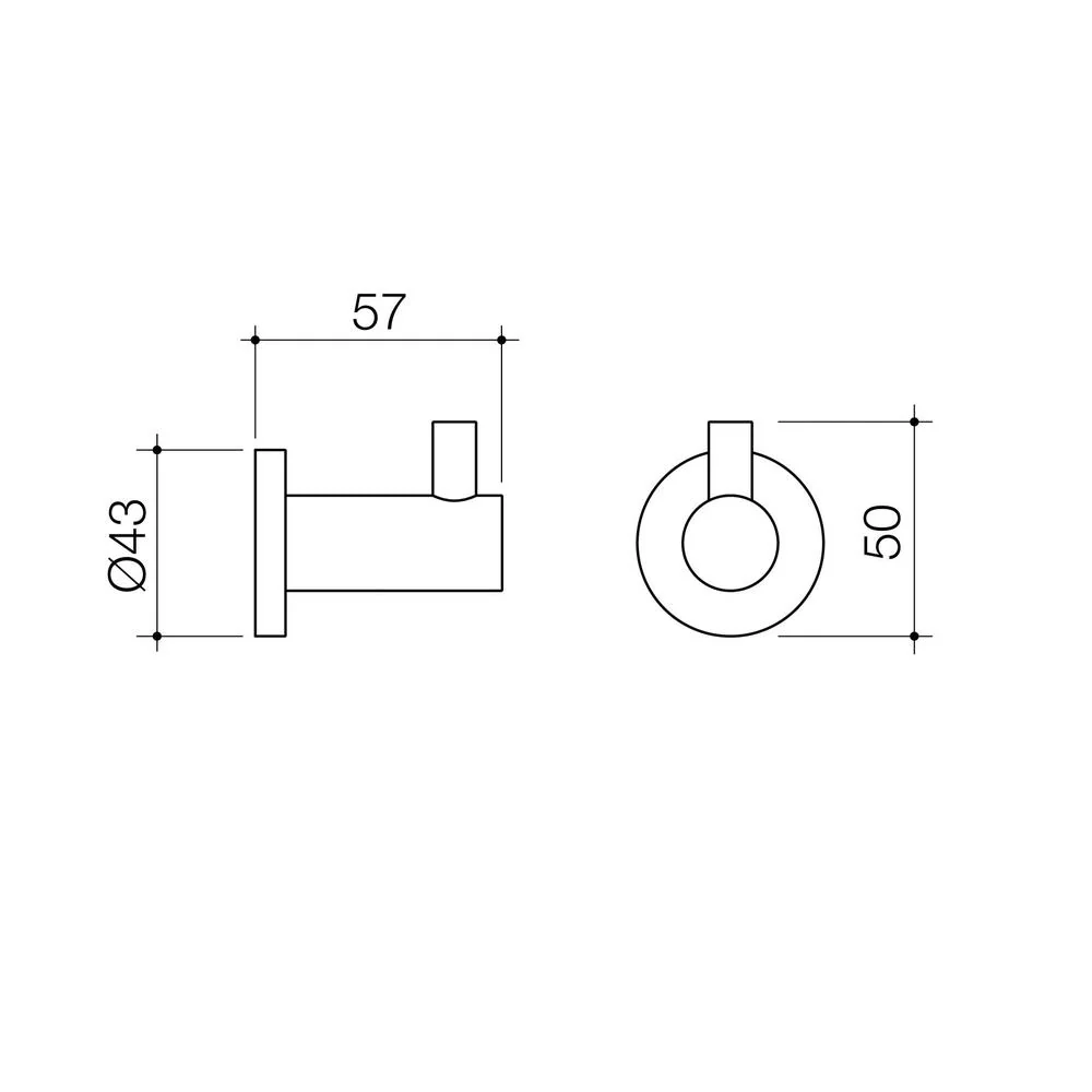 Caroma Liano II Robe Hook - Brushed Brass - Image 2