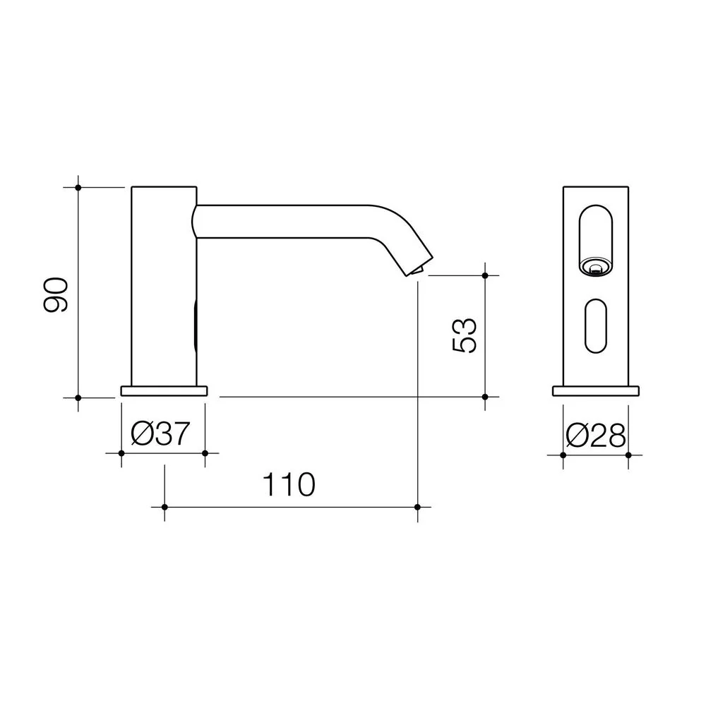 Caroma Liano II Sensor Hob Mounted Soap Dispenser - Brushed Brass - Image 2