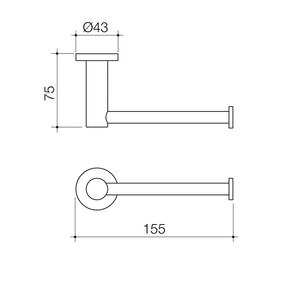 Caroma Liano II Toilet Roll Holder - Chrome - Image 2