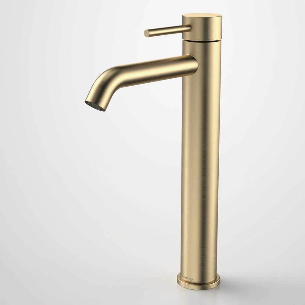 Caroma Liano II Tower Basin Mixer - Brushed Brass
