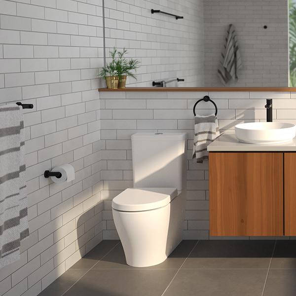 Caroma Luna Cleanflush Wall Faced Toilet Suite (Back Entry) - Image 4
