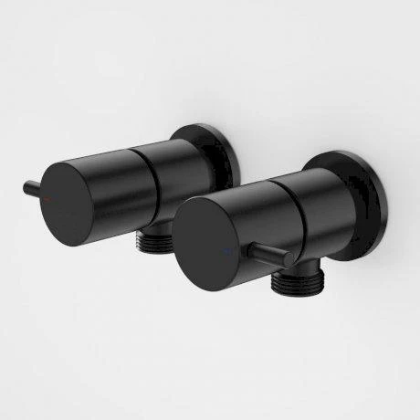 Caroma Luna Lever Washing Machine Tap Set - Lead Free - Black Matte
