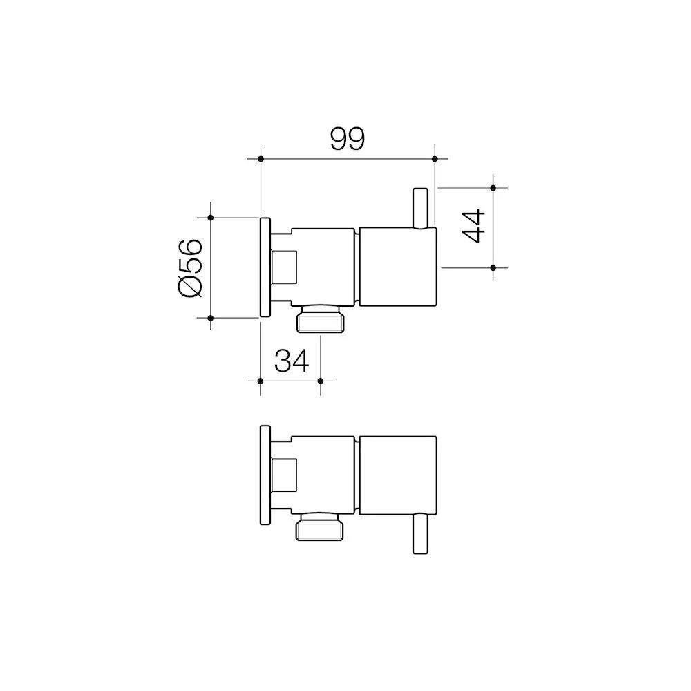Caroma Luna Lever Washing Machine Tap Set - Lead Free - Black Matte - Image 2