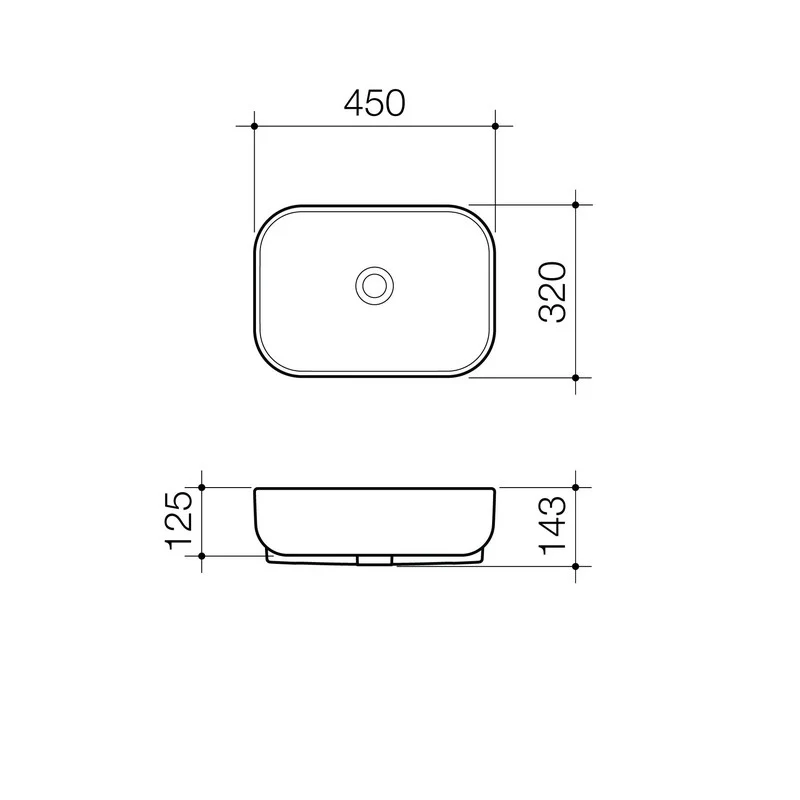 Caroma Luna Semi Recessed Basin (Without Tap Landing) - Image 3