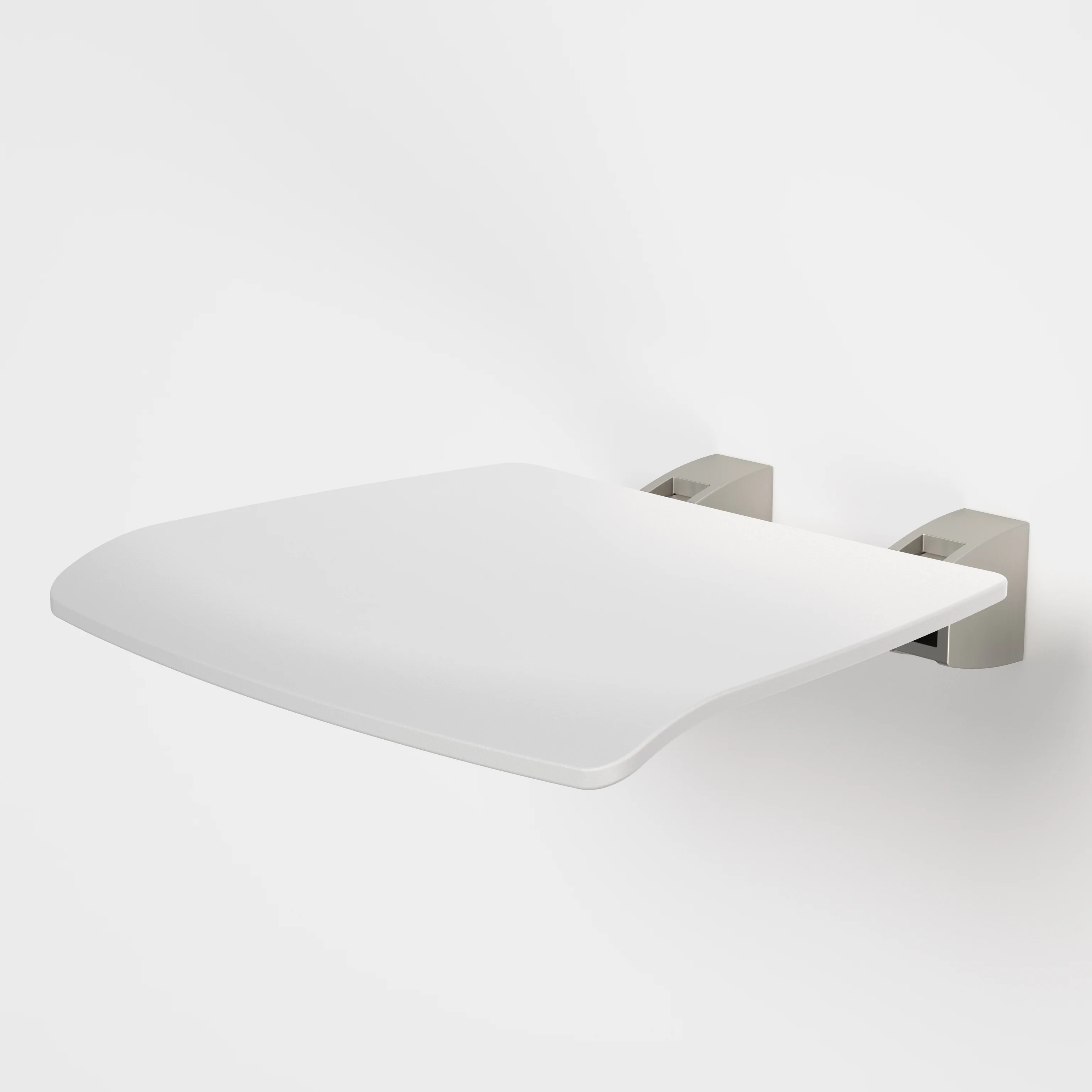 Caroma Opal Support Shower Seat Folding - Brushed Nickel