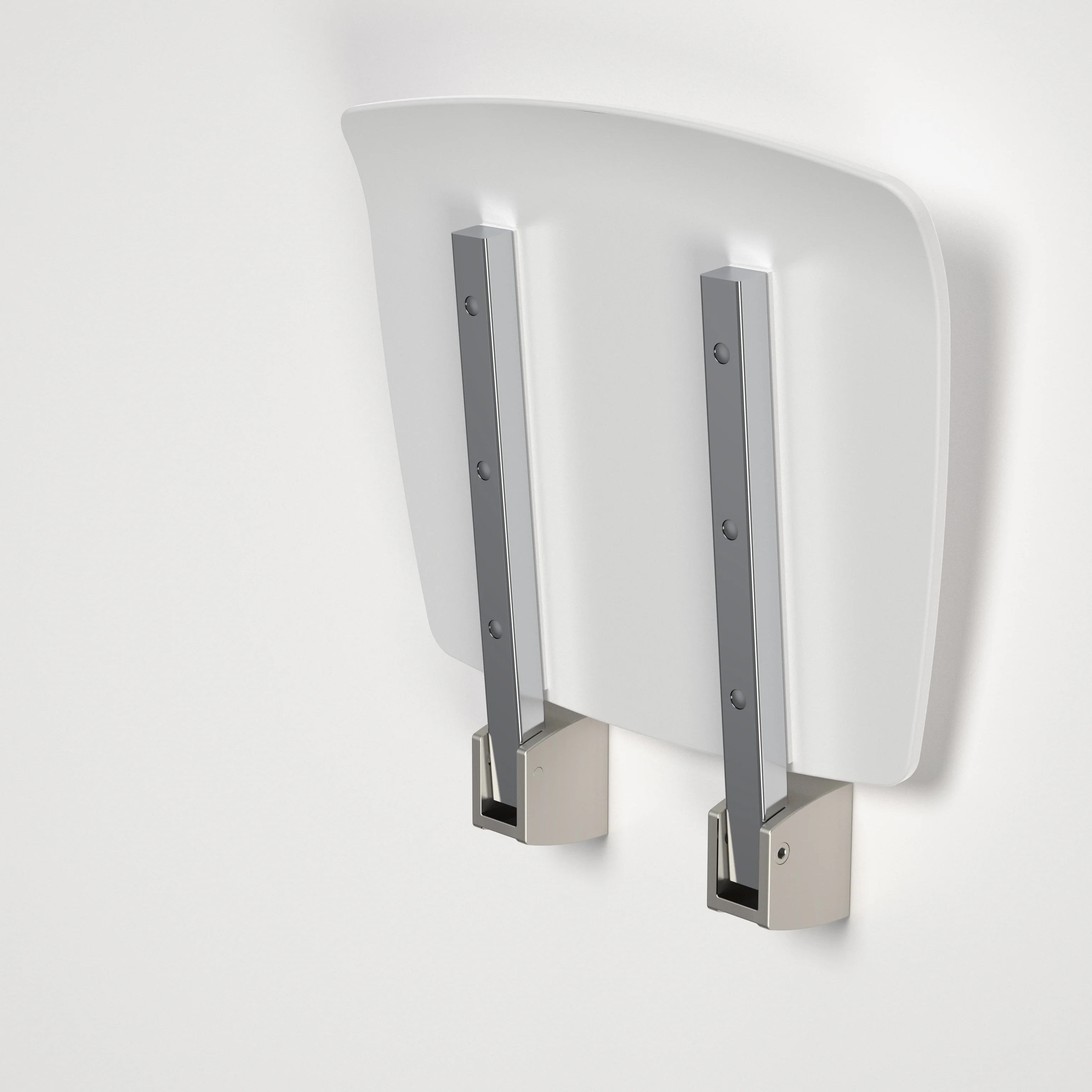 Caroma Opal Support Shower Seat Folding - Brushed Nickel - Image 2