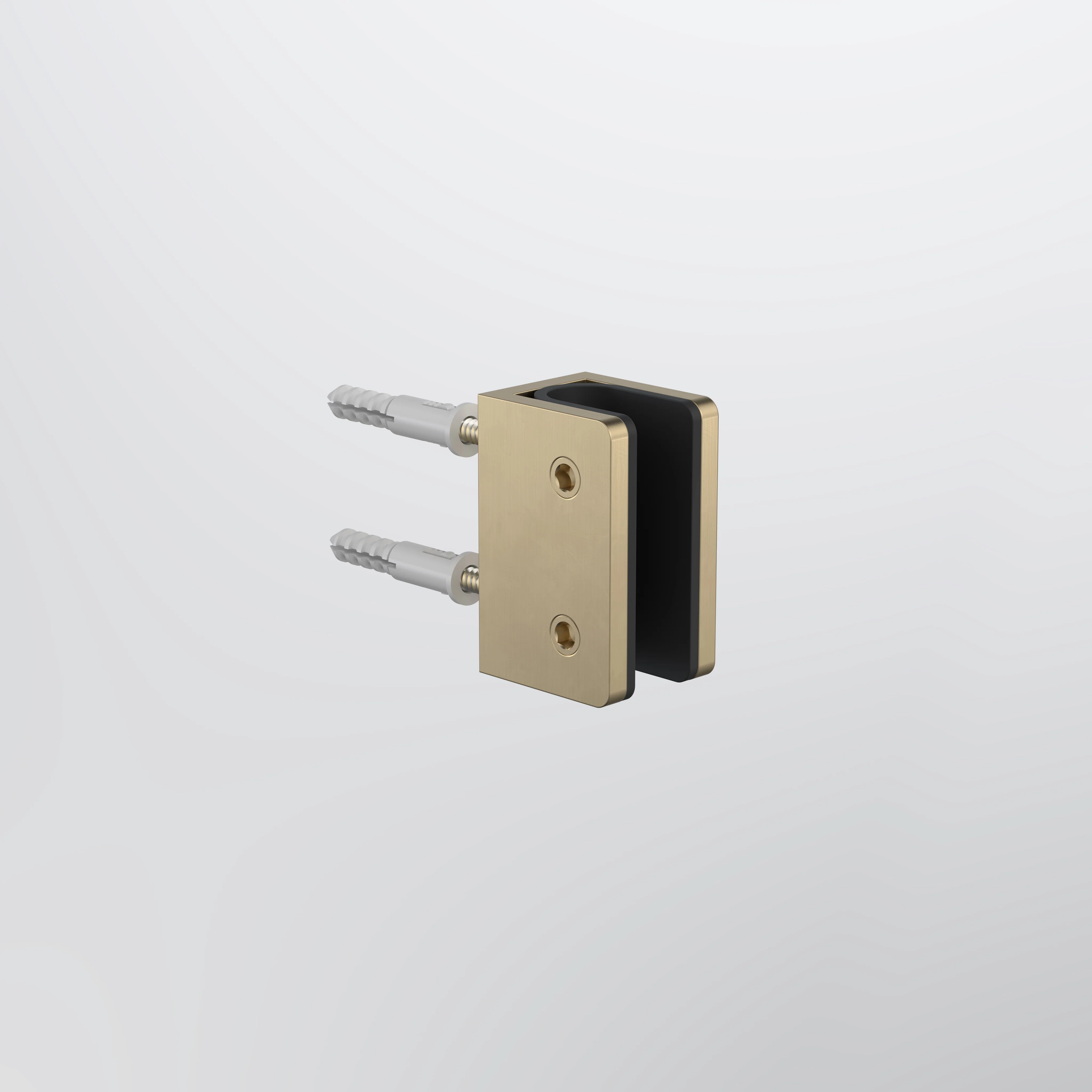 Caroma Shower Glass U Bracket - Brushed Brass - Image 2