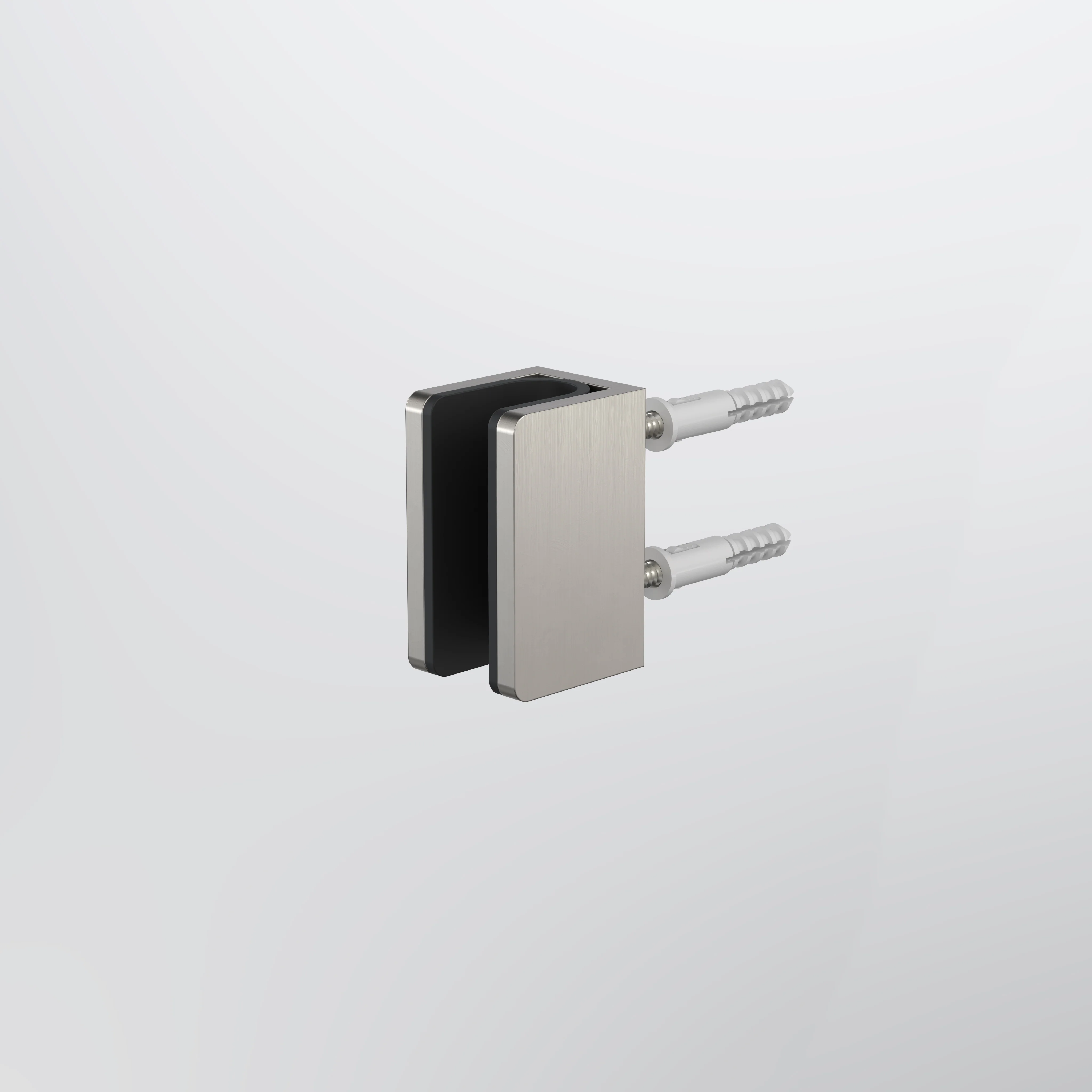 Caroma Shower Glass U Bracket - Brushed Nickel