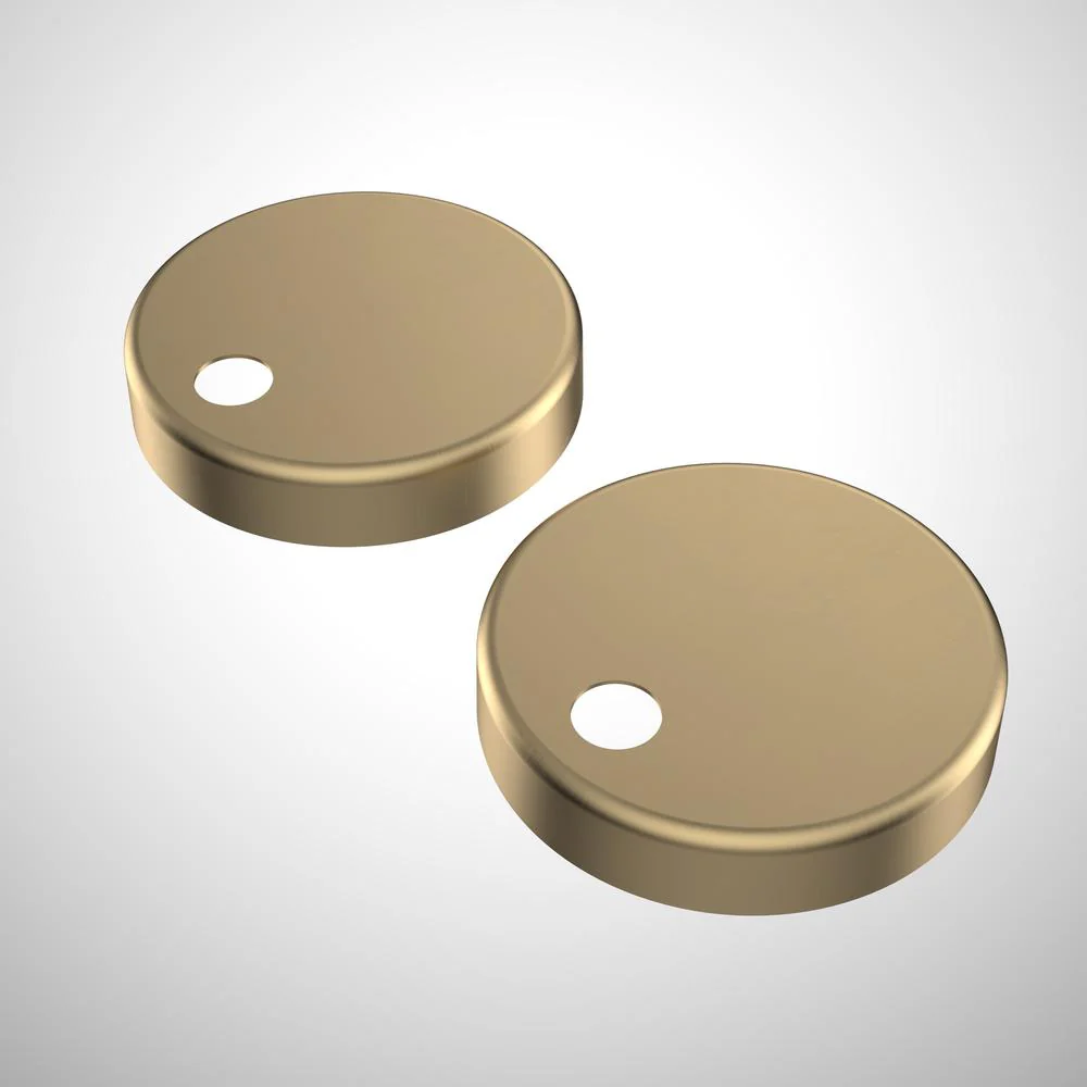 Caroma Toilet Seat Hinge Caps (Liano/Arc/Xena) - Brushed Brass