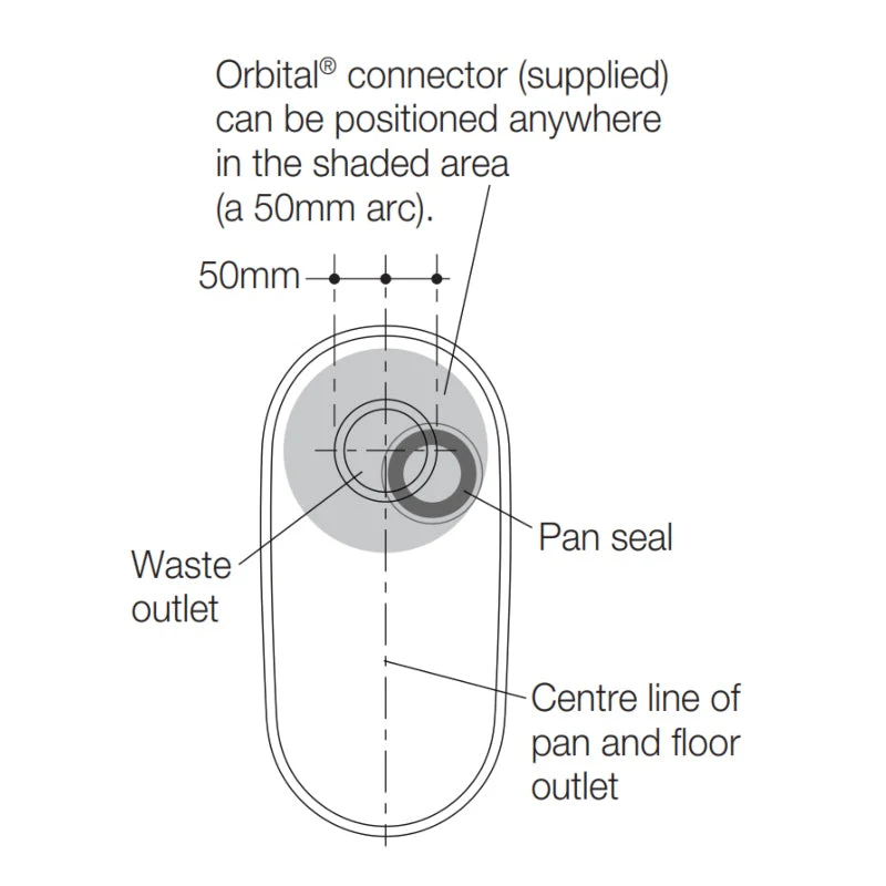 Caroma Uni-Orbital Connector - Long - Image 3