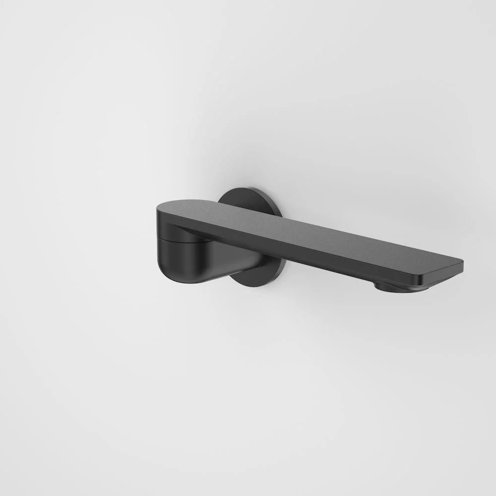 Caroma Urbane II 220mm Bath Swivel Outlet Round Plate - Black Matte - Image 2