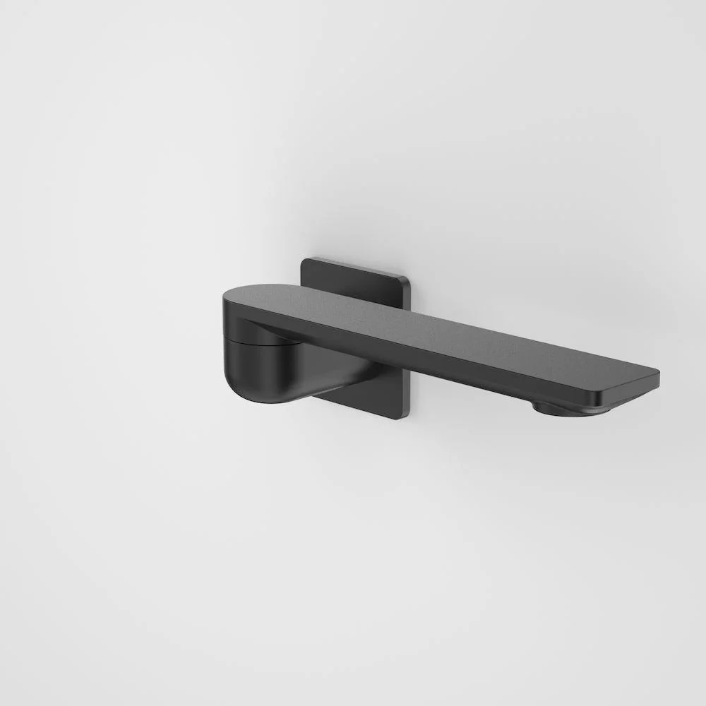 Caroma Urbane II 220mm Bath Swivel Outlet Square Plate - Black Matte - Image 2